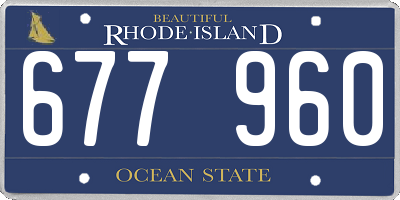 RI license plate 677960