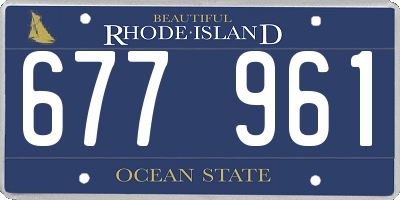 RI license plate 677961