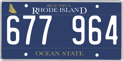 RI license plate 677964