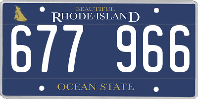 RI license plate 677966