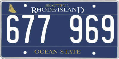 RI license plate 677969