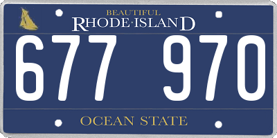RI license plate 677970