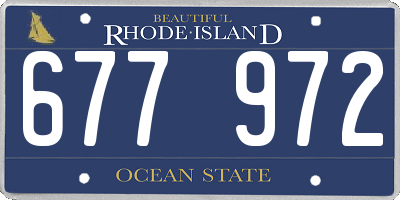 RI license plate 677972