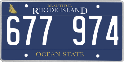 RI license plate 677974