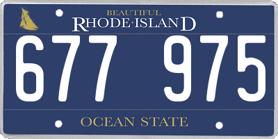 RI license plate 677975