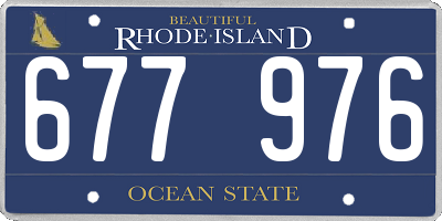 RI license plate 677976