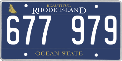 RI license plate 677979