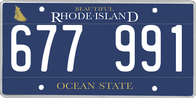 RI license plate 677991