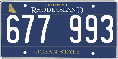 RI license plate 677993