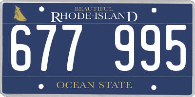 RI license plate 677995