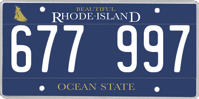 RI license plate 677997