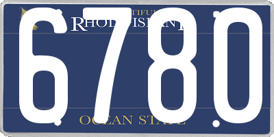 RI license plate 6780
