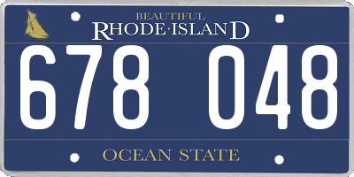 RI license plate 678048