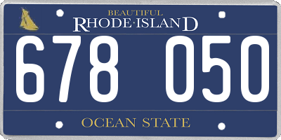 RI license plate 678050