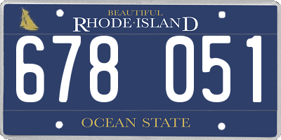 RI license plate 678051