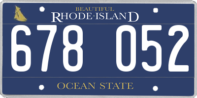 RI license plate 678052