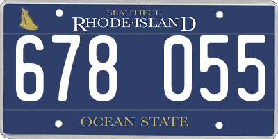 RI license plate 678055