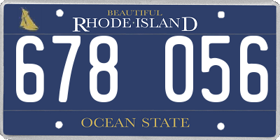 RI license plate 678056
