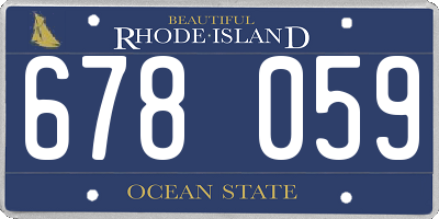 RI license plate 678059