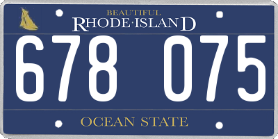 RI license plate 678075