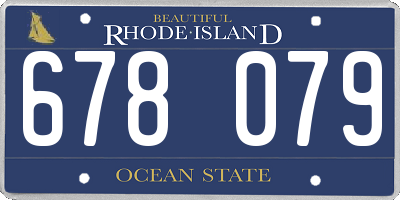 RI license plate 678079