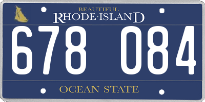 RI license plate 678084