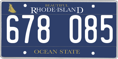 RI license plate 678085