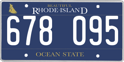 RI license plate 678095