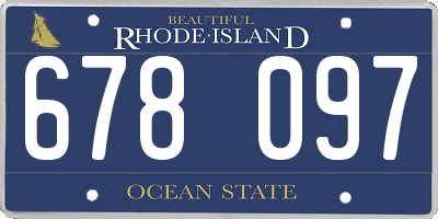 RI license plate 678097