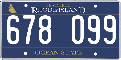 RI license plate 678099