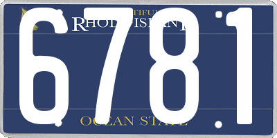 RI license plate 6781
