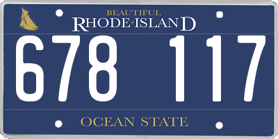 RI license plate 678117