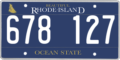 RI license plate 678127