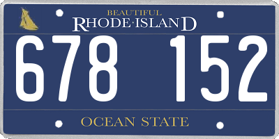 RI license plate 678152