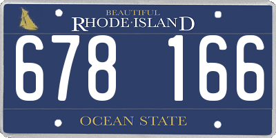 RI license plate 678166