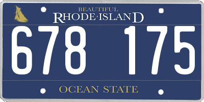 RI license plate 678175