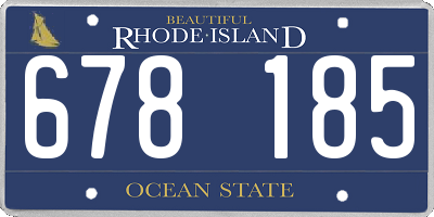 RI license plate 678185