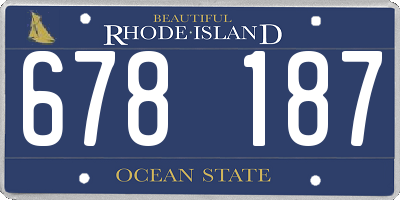 RI license plate 678187