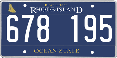 RI license plate 678195