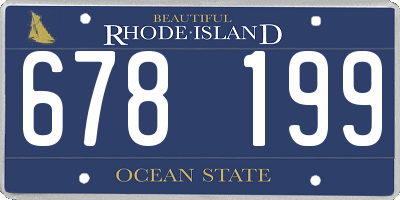 RI license plate 678199