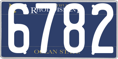 RI license plate 6782