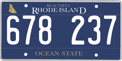 RI license plate 678237