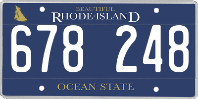 RI license plate 678248