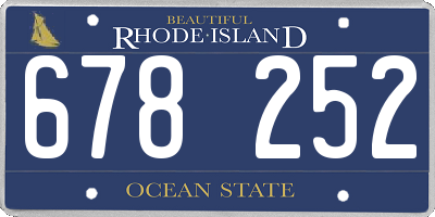 RI license plate 678252