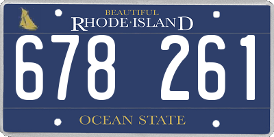 RI license plate 678261