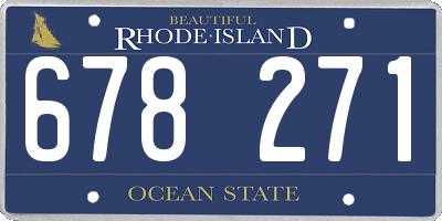 RI license plate 678271