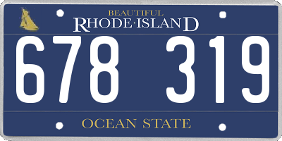 RI license plate 678319
