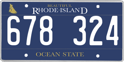 RI license plate 678324