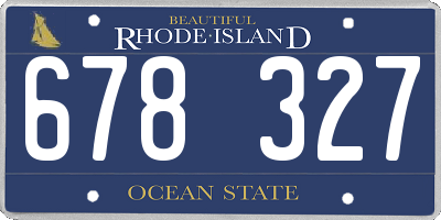 RI license plate 678327