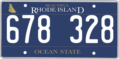 RI license plate 678328